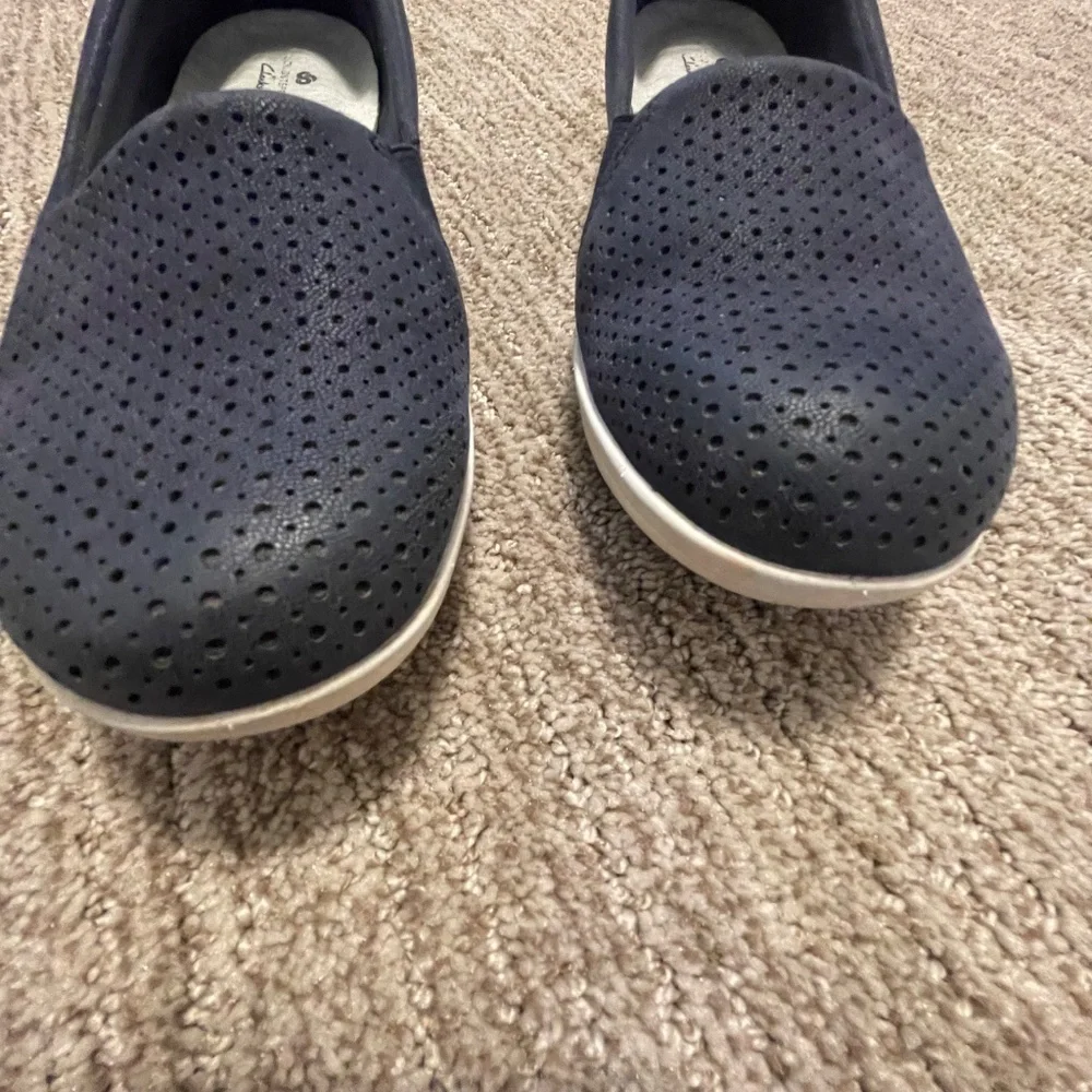 Clarks Collection Ayla Blair Women’s Flats – Size 6.5 – Navy Blue - Picture 7 of 8